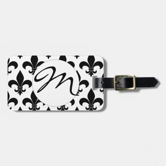 French Fleur de lis Pattern Classic Bagagelabel (Voorkant horizontaal)