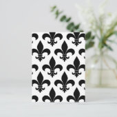 French Fleur de lis Pattern Classic Briefkaart (Staand voorkant)