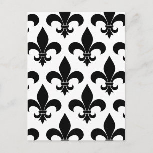 French Fleur de lis Pattern Classic Briefkaart