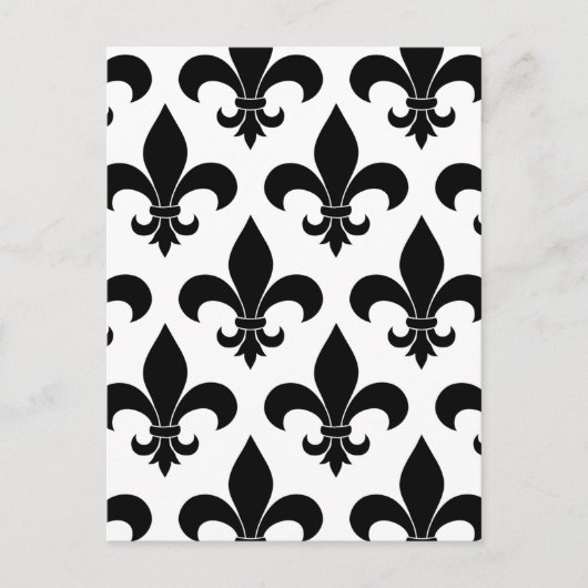 French Fleur de lis Pattern Classic Briefkaart (Voorkant)