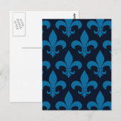 French Fleur de lis Pattern Classic Briefkaart (Voorkant / Achterkant)