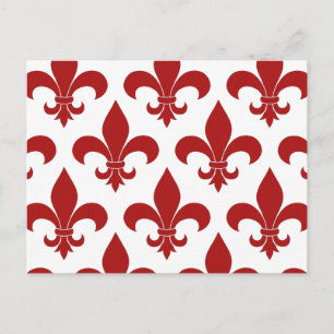 French Fleur de lis Pattern Classic Briefkaart