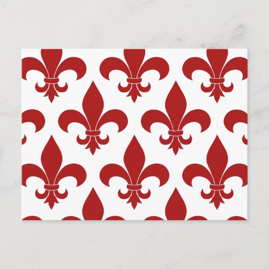 French Fleur de lis Pattern Classic Briefkaart (Voorkant)