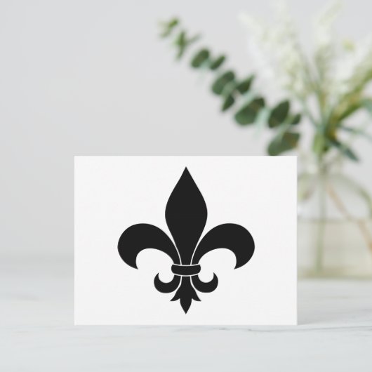 French Fleur de lis Pattern Classic Briefkaart (Staand voorkant)
