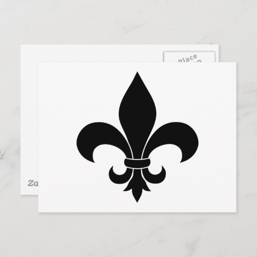 French Fleur de lis Pattern Classic Briefkaart (Voorkant / Achterkant)