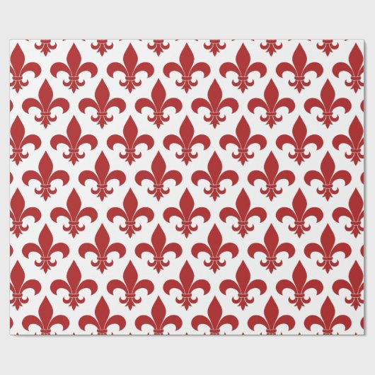 French Fleur de lis Pattern Classic Cadeaupapier (Vlak)