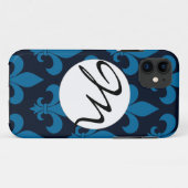 French Fleur de lis Pattern Classic Case-Mate iPhone Case (Achterkant (horizontaal))