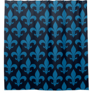 French Fleur de lis Pattern Classic Douchegordijn