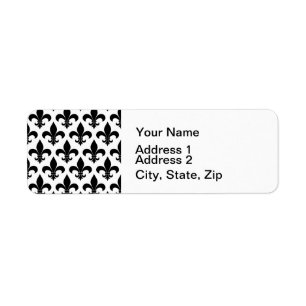 French Fleur de lis Pattern Classic Etiket