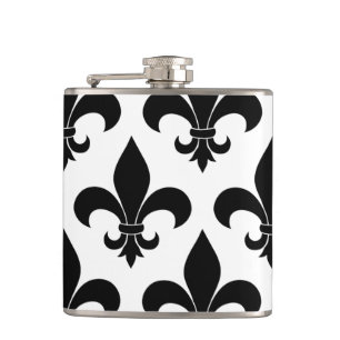 French Fleur de lis Pattern Classic Heupfles