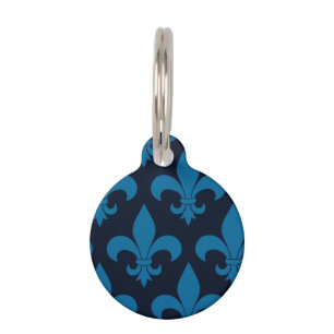 French Fleur de lis Pattern Classic Huisdierpenning