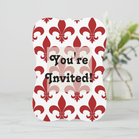 French Fleur de lis Pattern Classic Kaart (Staand voorkant)