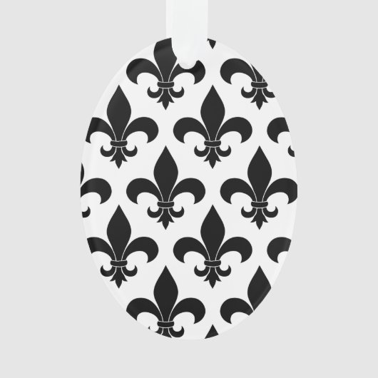 French Fleur de lis Pattern Classic Ornament (voorkant)
