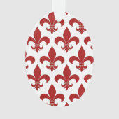 French Fleur de lis Pattern Classic Ornament (voorkant)