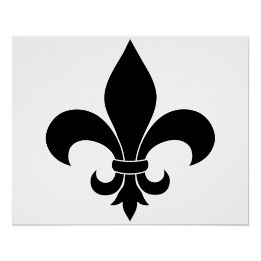 French Fleur de lis Pattern Classic Perfect Poster (Voorkant)