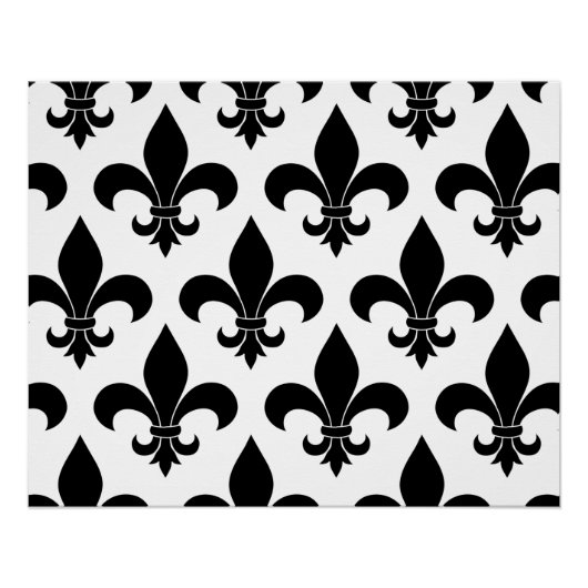 French Fleur de lis Pattern Classic Perfect Poster (Voorkant)