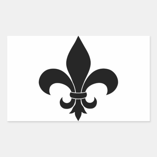 French Fleur de lis Pattern Classic Rechthoekige Sticker (Voorkant)