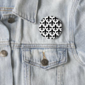 French Fleur de lis Pattern Classic Ronde Button 5,7 Cm (In situ)