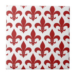 French Fleur de lis Pattern Classic Tegeltje
