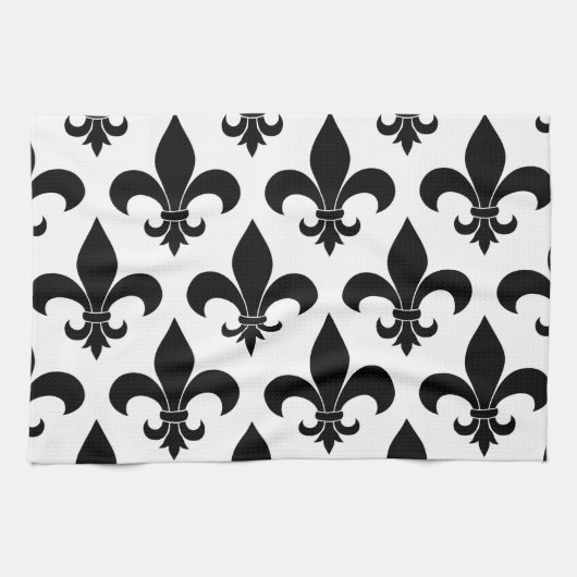 French Fleur de lis Pattern Classic Theedoek (Horizontaal)