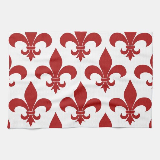 French Fleur de lis Pattern Classic Theedoek (Horizontaal)