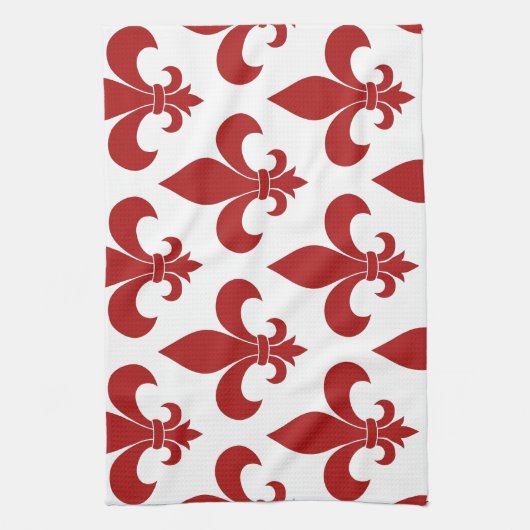French Fleur de lis Pattern Classic Theedoek (Verticaal)