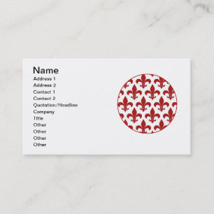 French Fleur de lis Pattern Classic Visitekaartje