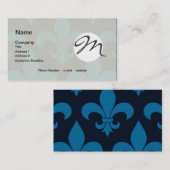 French Fleur de lis Pattern Classic Visitekaartje (Voorkant / Achterkant)