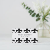 French Fleur de lis Pattern Classic Visitekaartje (Staand voorkant)