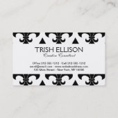 French Fleur de lis Pattern Classic Visitekaartje (Achterkant)
