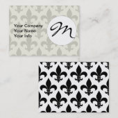 French Fleur de lis Pattern Classic Visitekaartje (Voorkant / Achterkant)
