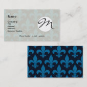 French Fleur de lis Pattern Classic Visitekaartje (Voorkant / Achterkant)