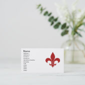 French Fleur de lis Pattern Classic Visitekaartje (Staand voorkant)