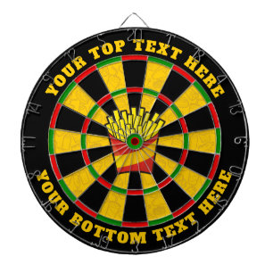 French Fries Dartboard met aangepaste tekst Dartbord