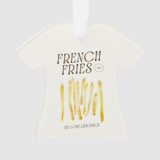 French Fries Love T-Shirt Vorm Ornament