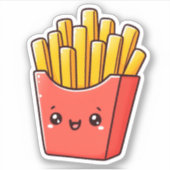 French Fries op maat gesneden vinyl Stickers (Voorkant)