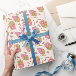 French Fries Retro Valentijns Cadeaupapier