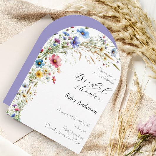 French Garden Party fleurs lavande Invitation