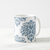 French Grey Elegant Damask Coffee Mug (Devant droit)