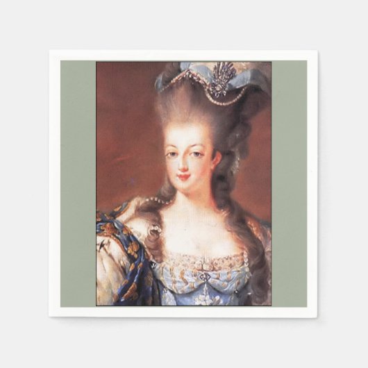 French Grey Marie Antoinette Papier servetten (Voorkant)