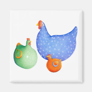 French Hens Magnet Magneet