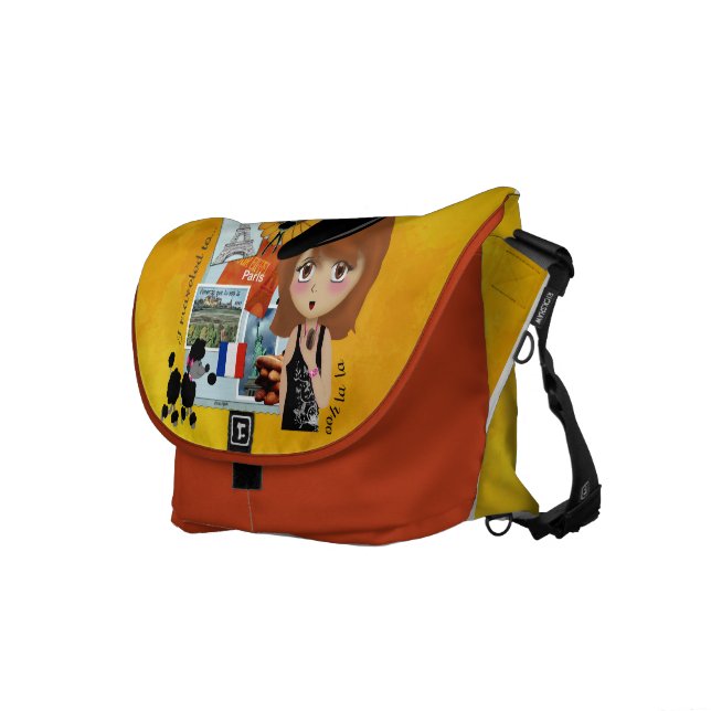 French Holiday Rickshaw Messenger Bag (Voorkant Rechts)
