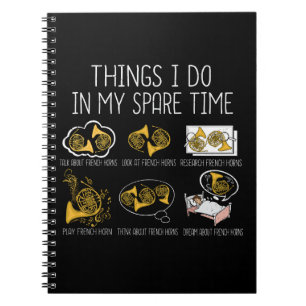 French Horn Big Band Orchestra Instrumentmuziek Notitieboek