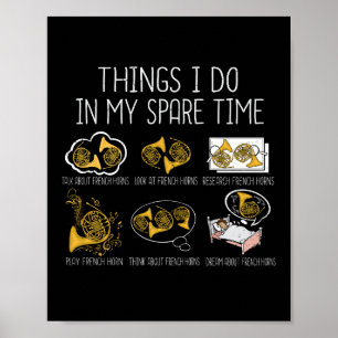 French Horn Big Band Orchestra Instrumentmuziek Poster