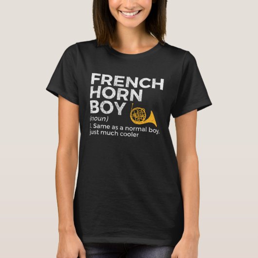 French Horn Boy Definition  French Horn Player T-shirt (Voorkant)