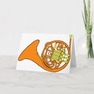French Horn Greeting Kaart