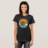 French Horn Instrument Retro Sunset T-shirt (Voorkant volledig)