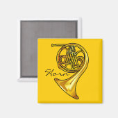 French Horn Magnet Magneet (Voorkant / Achterkant)