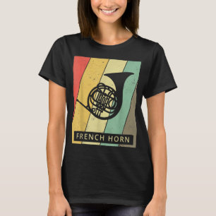 -French Horn Player Music Retro146 T-shirt