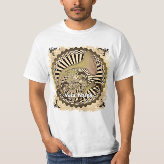 French Horn Swirls T-shirt (Voorkant)
